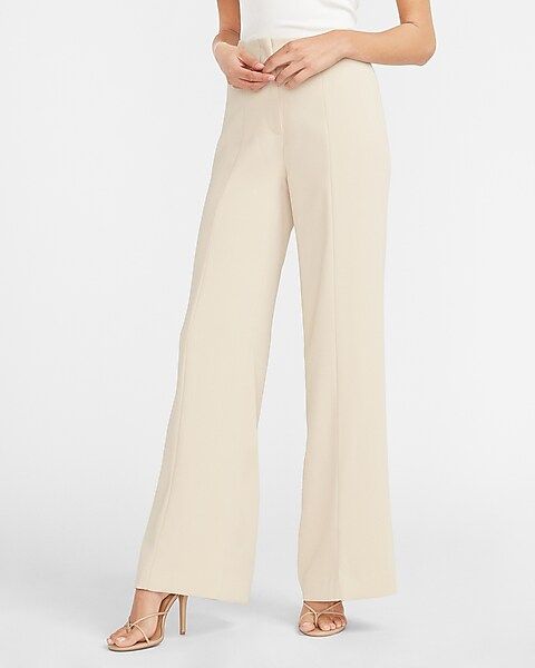 High Waisted Seamed Front Wide Leg Pant | Express