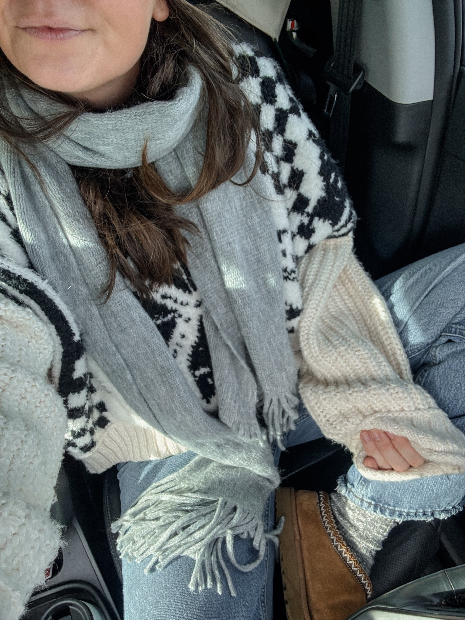 Cozy outfit, scarf and beanie and warmest sweater!!! For a frigid winters day. 🥶 

#LTKdayinmylife #LTKGiftGuide #LTKSaleAlert