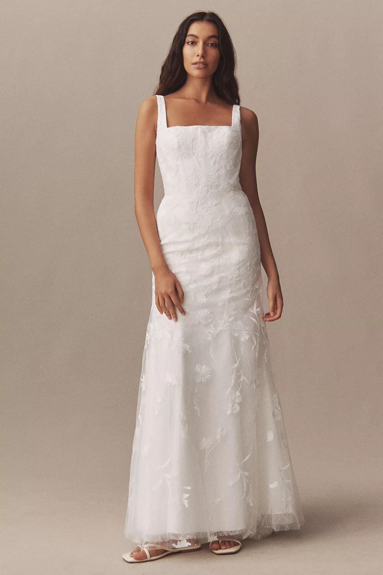 Wtoo by Watters Henrietta Sleeveless Square-Neck Wedding Gown | Anthropologie (US)
