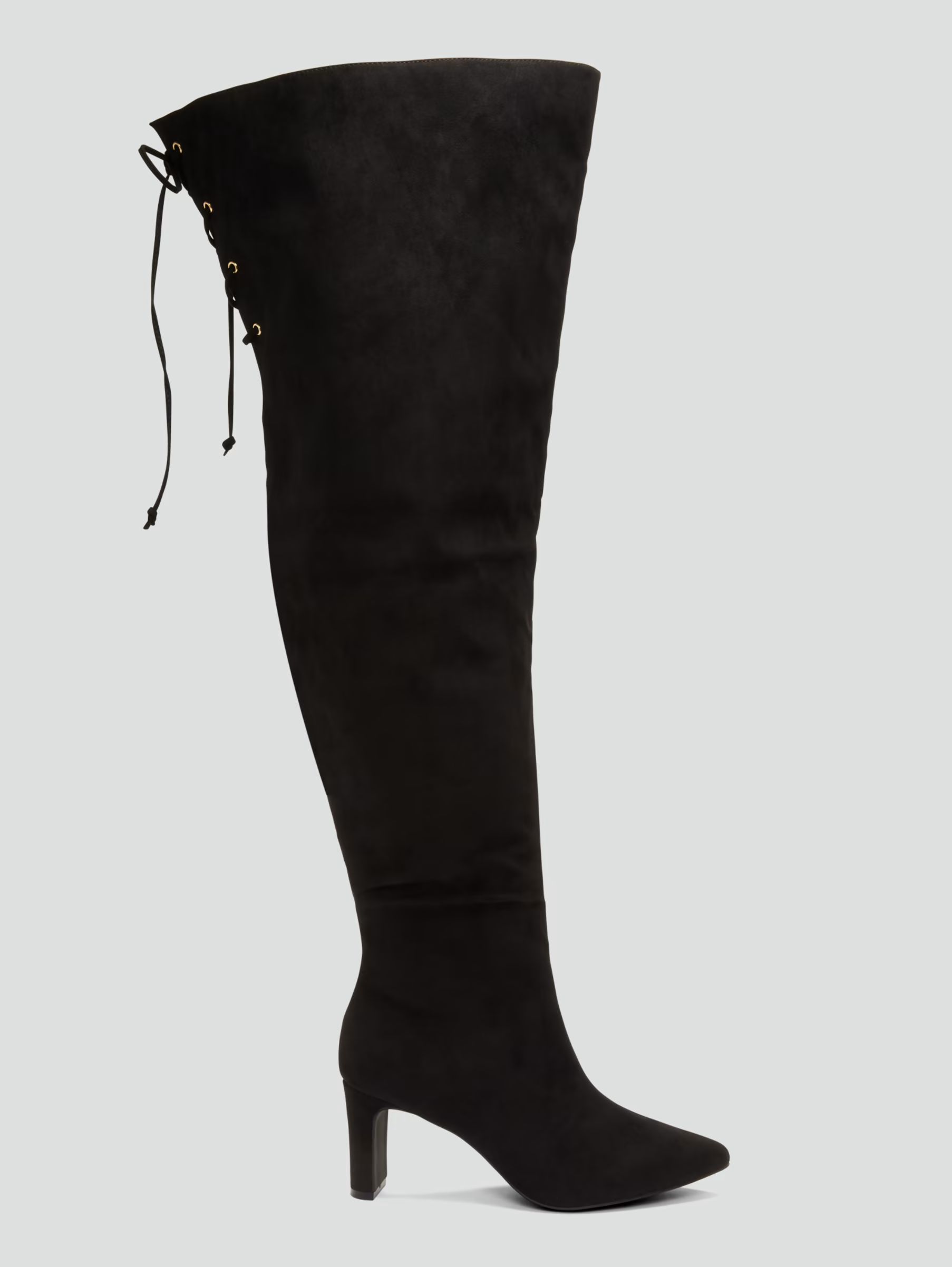 Plus Size Suidi Faux Suede Thigh-High Boots - NADIA x FTF | Fashion to Figure | Fashion To Figure