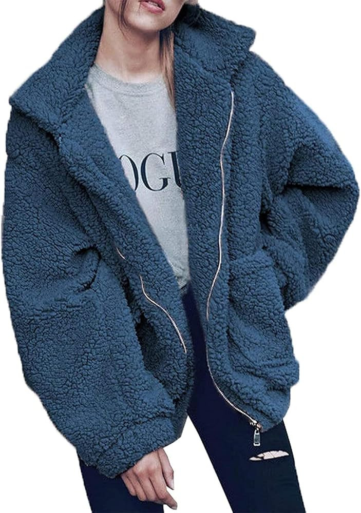 PRETTYGARDEN Oversized Sherpa Fleece Jacket Women's Winter Coats Outerwear | Amazon (US)