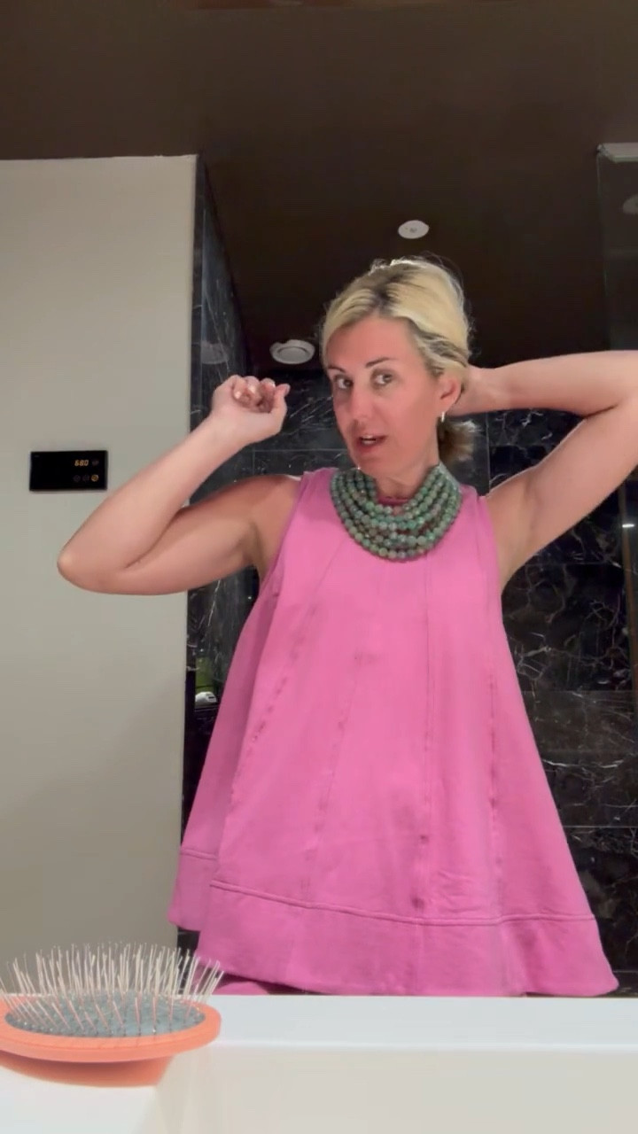 The only good thing about getting too much sun, is you really only need a little blush, mascara and lips. We are headed to dinner for Italian by the beach 🏝️
Pink set - xs 

#LTKTravel #LTKgrwm #LTKmomlife