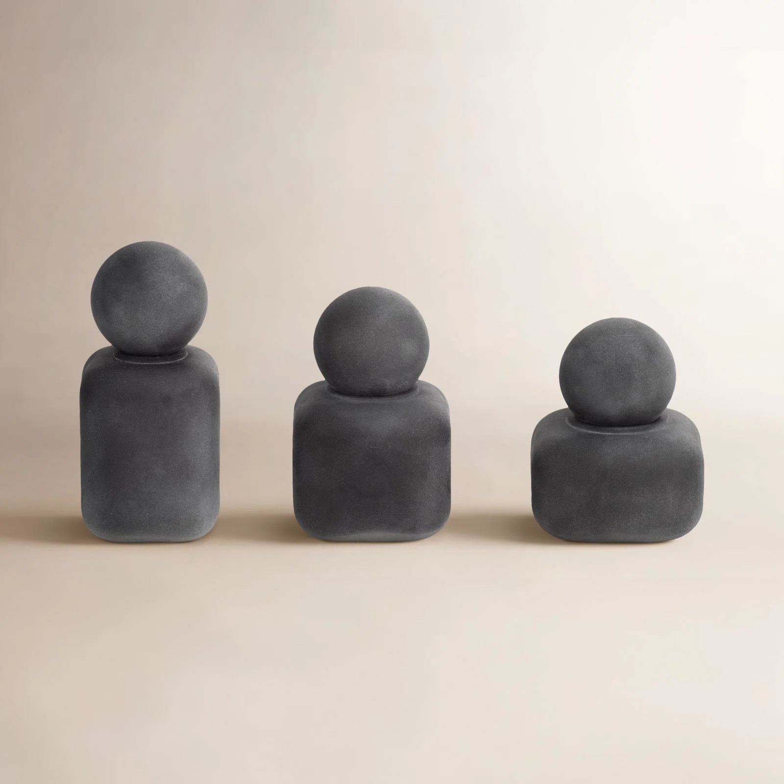 Mason Black Glass Lidded Bottles, Novelty Set of 3 | Joss & Main