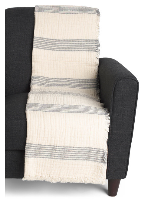 Made In Portugal Striped Mallow Throw | TJ Maxx