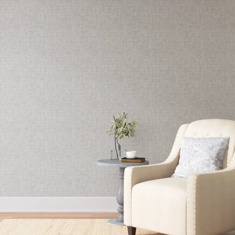 Amara Linen 33' L x 20.5" W Printed Wallpaper Roll | Wayfair North America