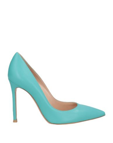Gianvito Rossi Woman Pumps Turquoise Size 10.5 Soft Leather | YOOX (US)