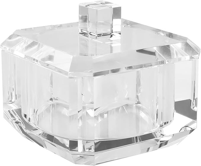 kitCom Crystal Candy Dish with Lid Hand-Cut Home Decorative Jewelry Box Candy Jar W 4" x H 3.5", ... | Amazon (US)