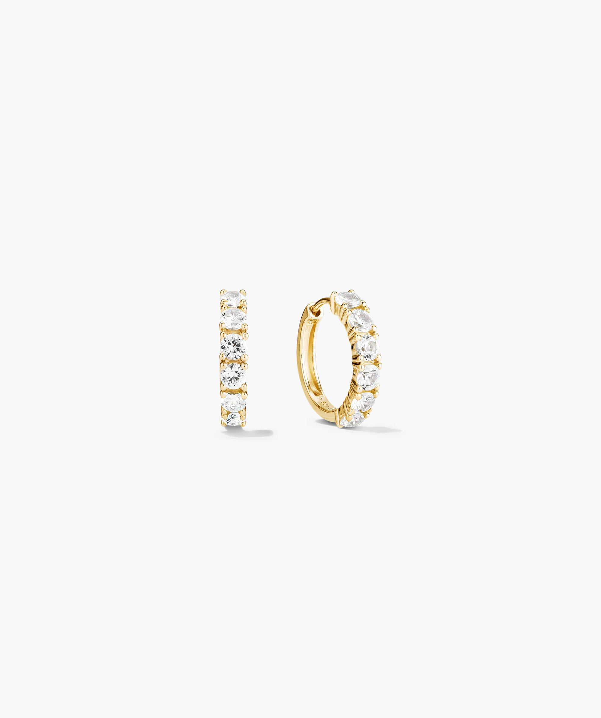Lab Grown Sapphire Small Hoops | Mejuri Fine Crew