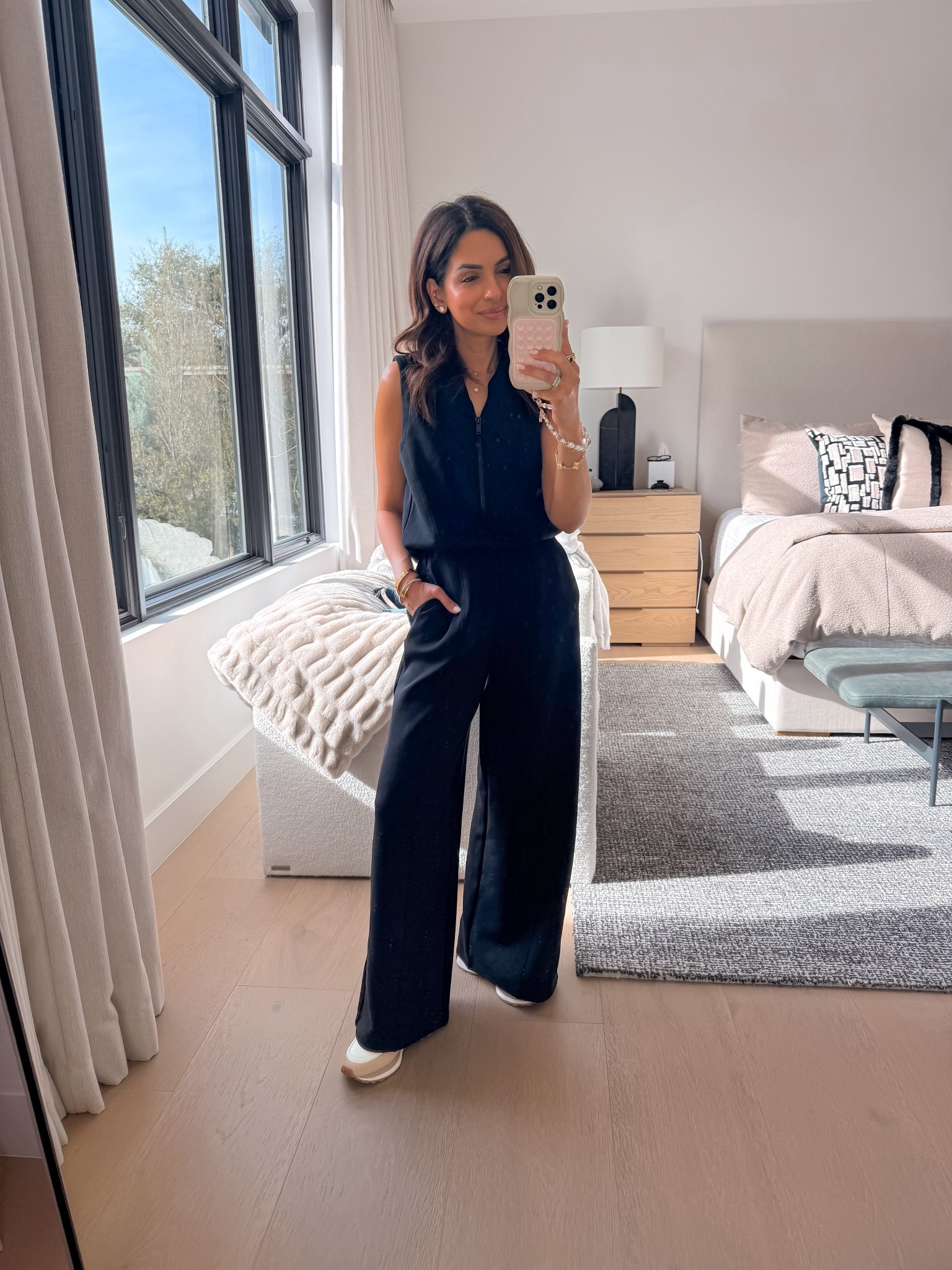 How cute is this jumpsuit?! It also comes in blue and beige! Such an easy outfit to throw on. Use code NASREENXSPANX for 15% off your first purchase + free shipping!

#LTKSaleAlert #LTKActive #LTKPetite