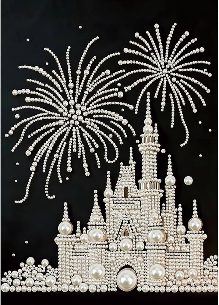 Sanjee DIY 3D Castle Pearl Art Painting Kit, Beaded Art Paintings Kit, Diamond Dots Beads Crystal... | Amazon (US)
