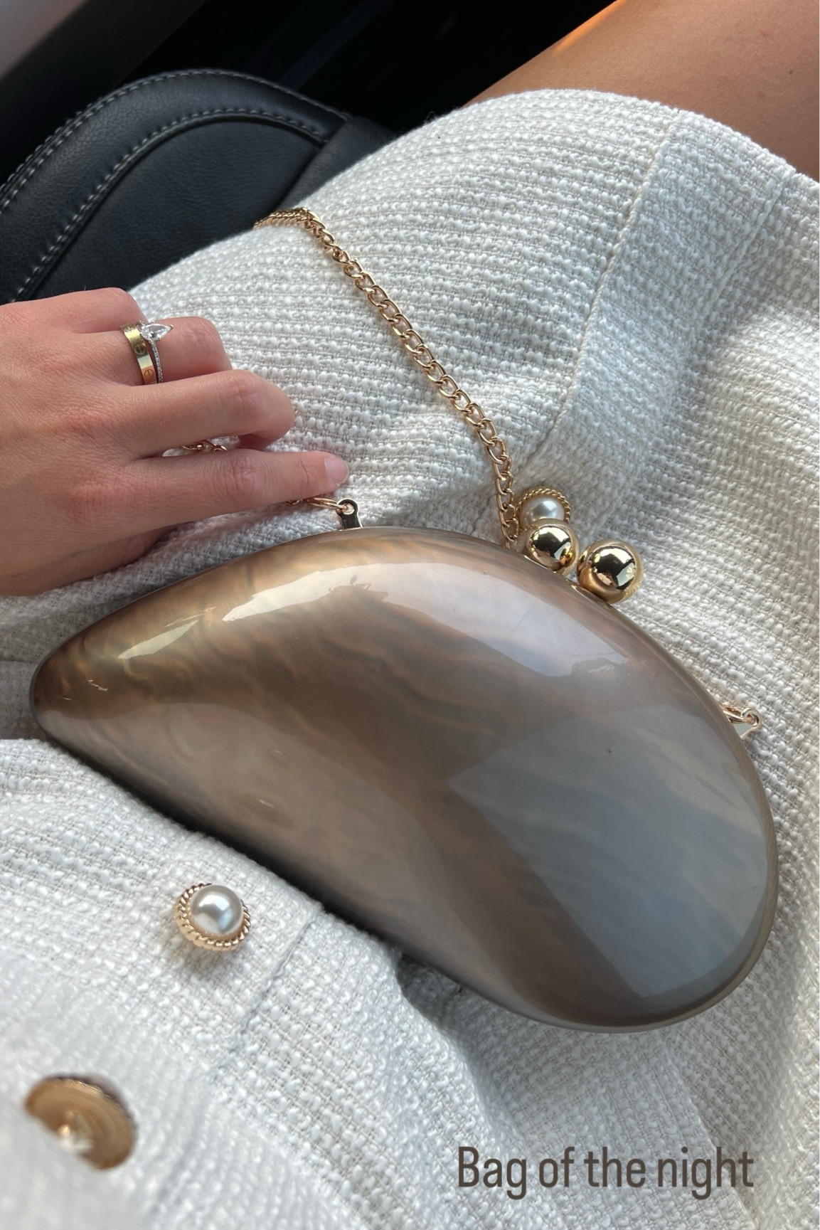 Bag of the night. The perfect clutch.  Karen bag in copper 

#LTKU #LTKNYFW #LTKSeasonal