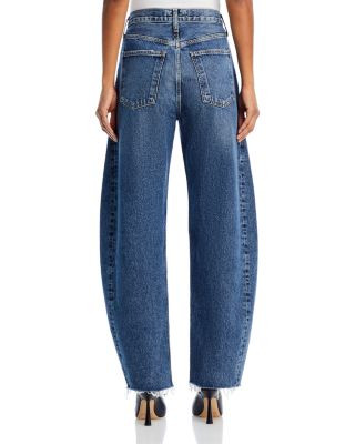 Luna High Rise Barrel Leg Jeans in Control | Bloomingdale's (US)