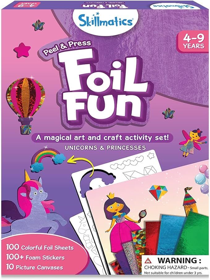Skillmatics Art & Craft Activity - Foil Fun Unicorns & Princesses, No Mess Art for Kids, Craft Ki... | Amazon (US)