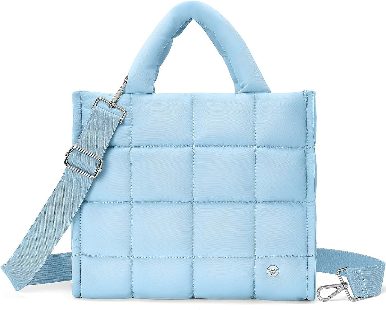 WESTBRONCO Puffer Crossbody Bags for Women Quilted Tote Bag Puffy Weekender Overnight Bag Nylon S... | Amazon (US)