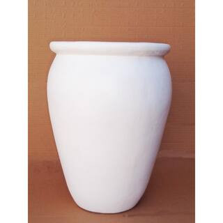 Tall White Clay Pot | The Home Depot