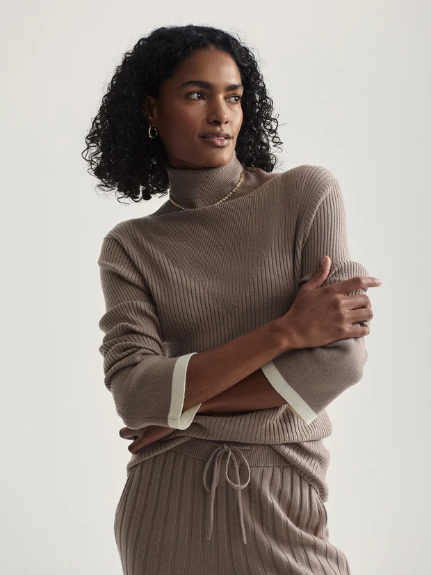 Ravena Rib Knit High-Neck Top1 ReviewsThis roll neck top stands out on its own and seamlessly tra... | Varley US