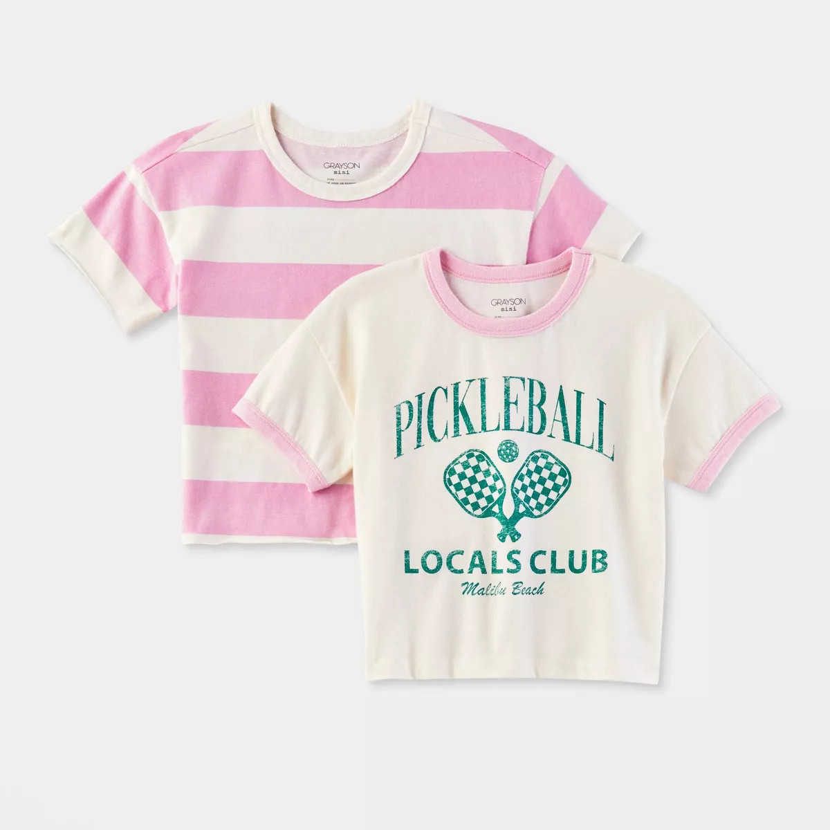 Grayson Mini Toddler Girls' 2pk Pickleball Shirt - Light Pink | Target