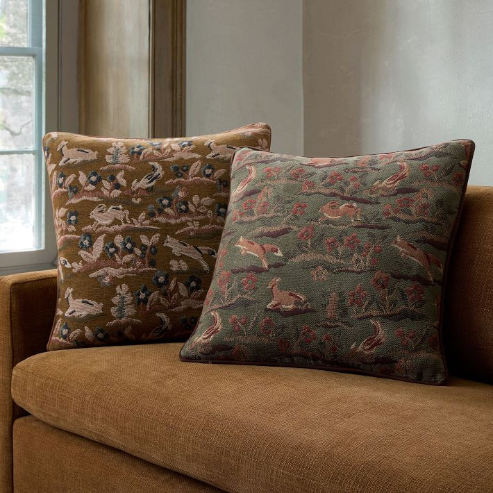 Lone Fox Forest Tapestry Pillow Cover | West Elm (US)