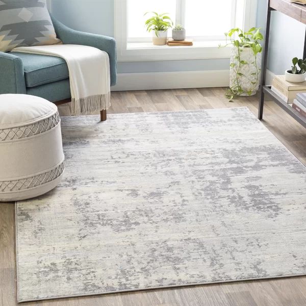 Clayborn Abstract Gray/Cream Area Rug | Wayfair North America