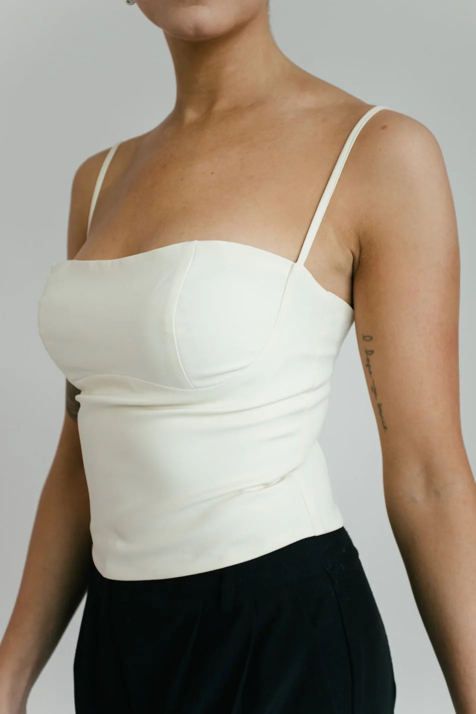 Madeline Tank Top - Cream | THELIFESTYLEDCO