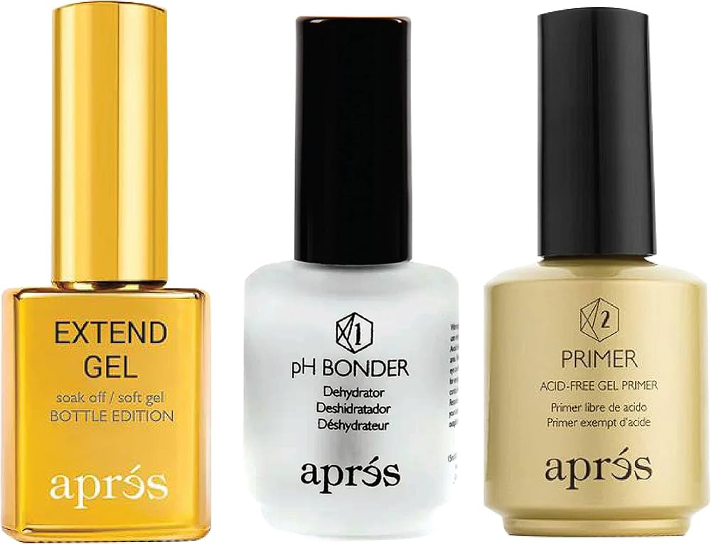 Aprés Gel-X Professional Nail Kit - Gold Bottle pH Bonder, Acid-Free Gel Primer, and Extend Gel ... | Amazon (US)