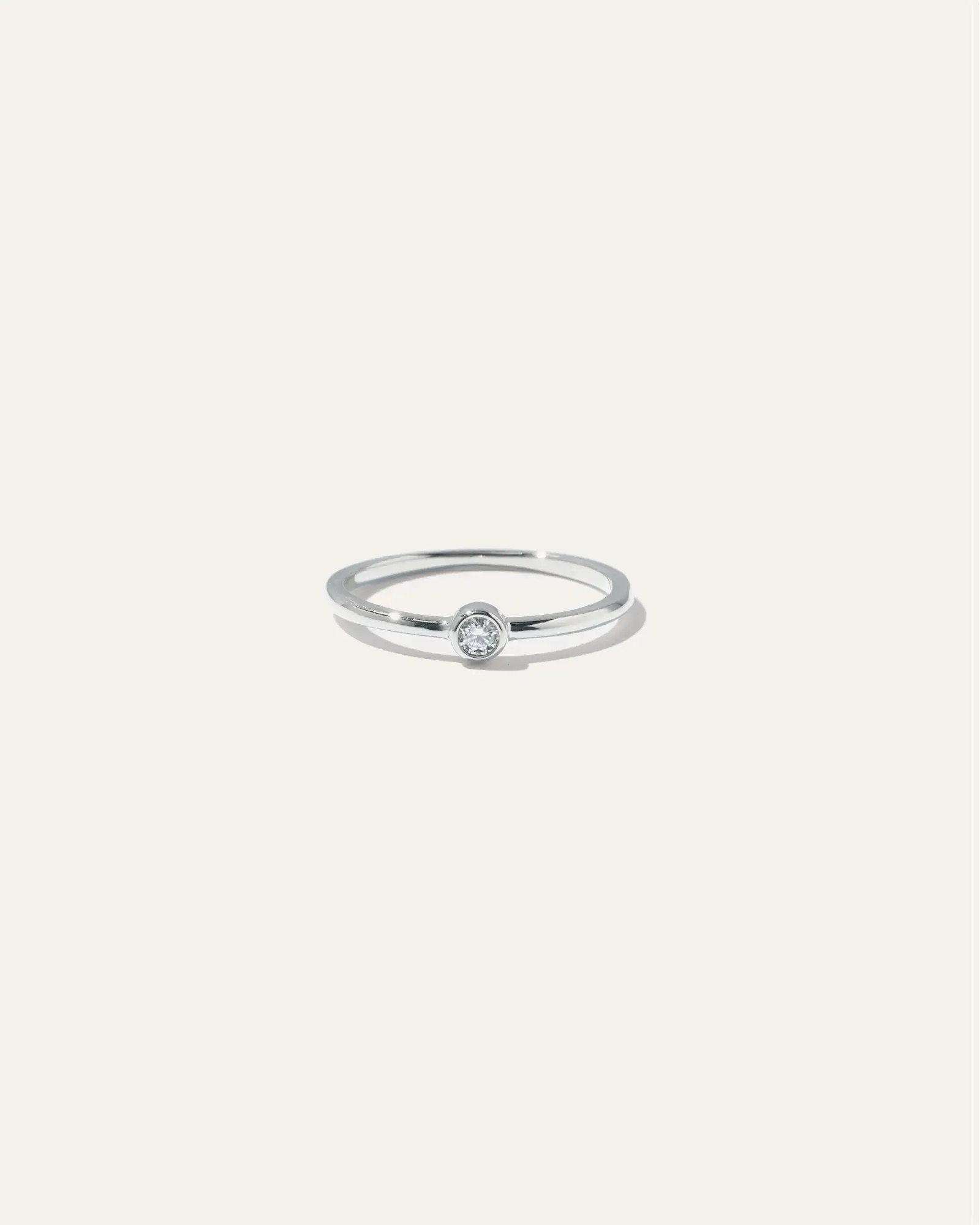 14K Gold Solo Diamond Bezel Ring | Quince | Quince