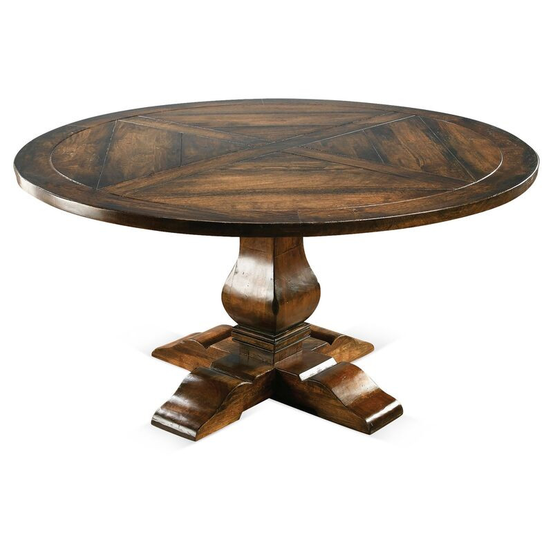 Clara Round Dining Table, Pecan | One Kings Lane