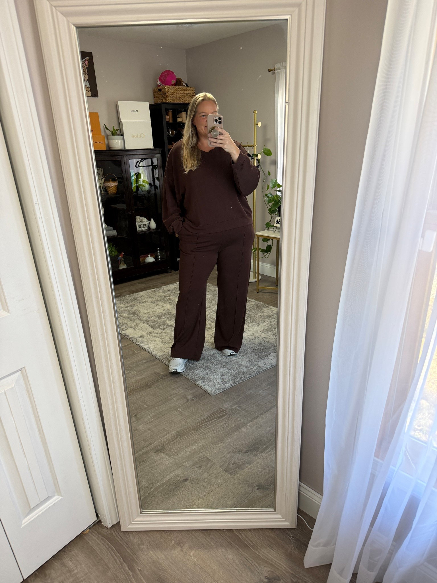 This scuba knit set is on huge Black Friday special!! I snagged the hot pink because I have had my eye on it! Comes in several colors. 

I’m size 16/18 and wearing the XXL. 

I also snagged the barrel sweatpants and Henley snap sweatshirt in black. 

Matching set
Cozy set
Casual outfit
Athleisure 
Ootd
Plus size fashion 

#LTKHoliday #LTKPlusSize #LTKSaleAlert