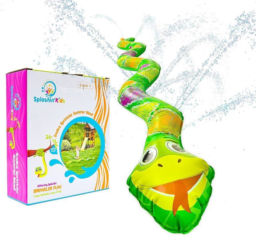 Splashin'kids Outdoor Snake Sprinkler Summer Blast Toddler Water Toys for Children Infants Boys G... | Amazon (US)