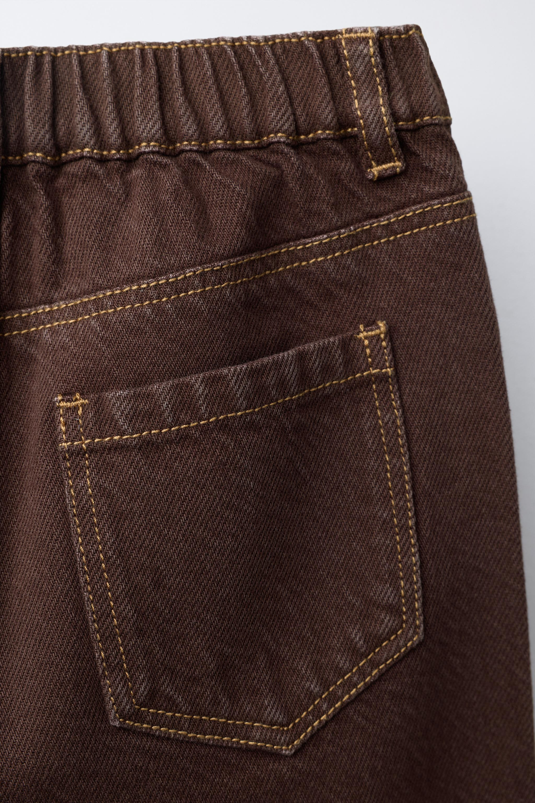 TWILL TROUSERS WITH RUFFLE HEM | Zara UK