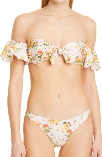 Tangerine Dream Flutter Sleeve Bikini Top | Nordstrom