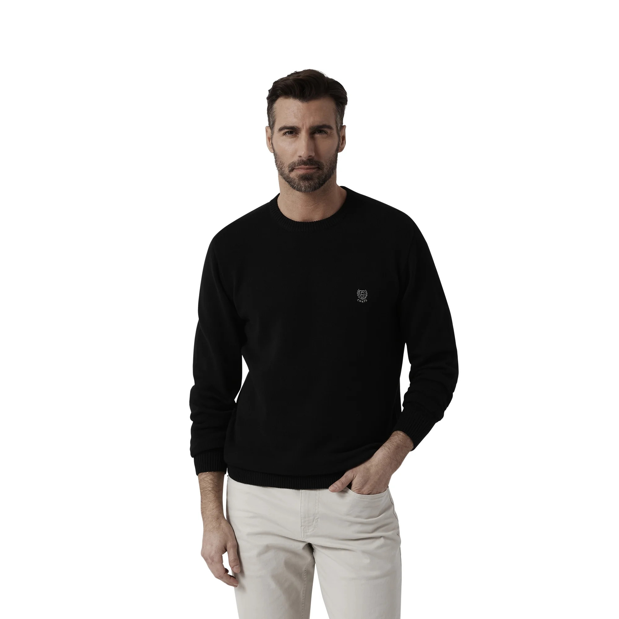 Chaps Men's & Big Men's Original Crewneck Solid Sweater | Walmart (US)