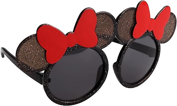 Sun-Staches Licensed Disney Minnie Mouse Black Sparkles Lil' Characters Child Size Shades Party F... | Amazon (US)