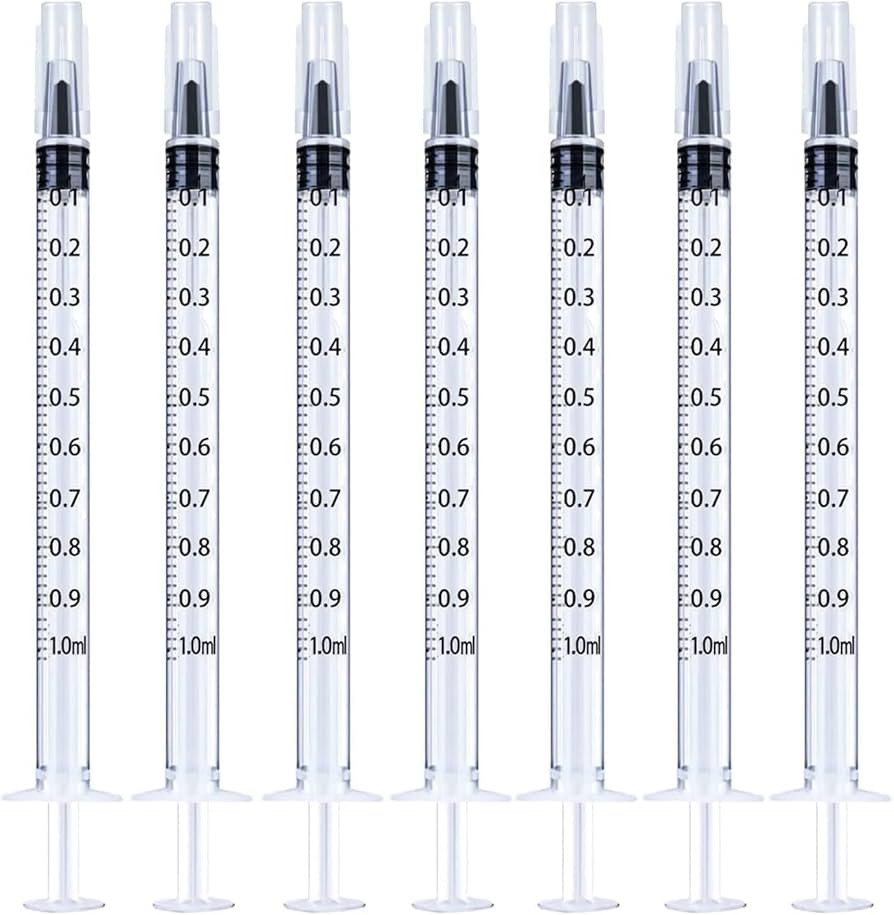 30 Pack 1 ml Syringe for Liquid Without Needle,Syringe with Cap,Individually Wrapped,for Scientif... | Amazon (US)