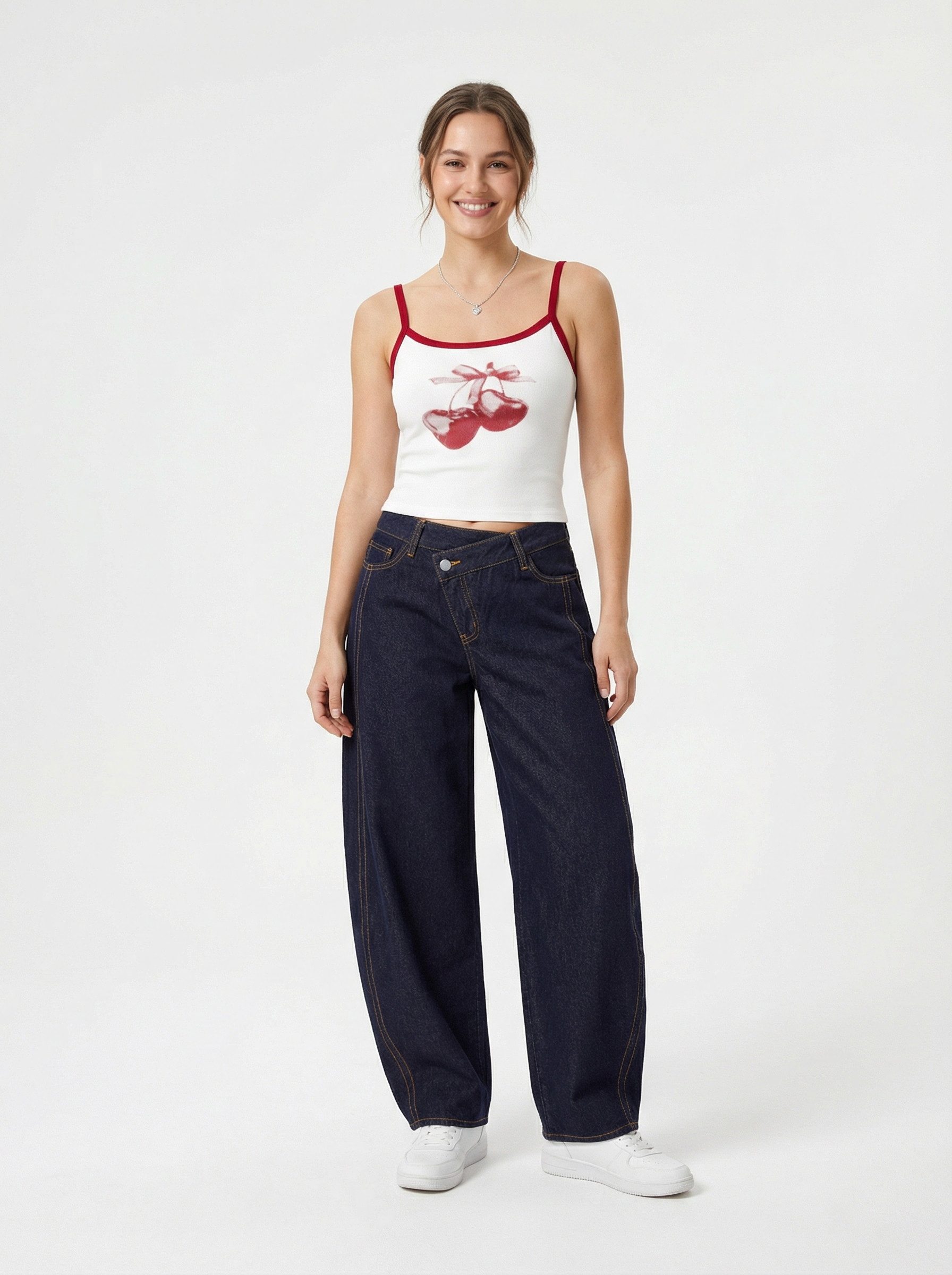 Denim Cider Denim Low Rise Barrel-leg Jeans For Daily Casual | Cider