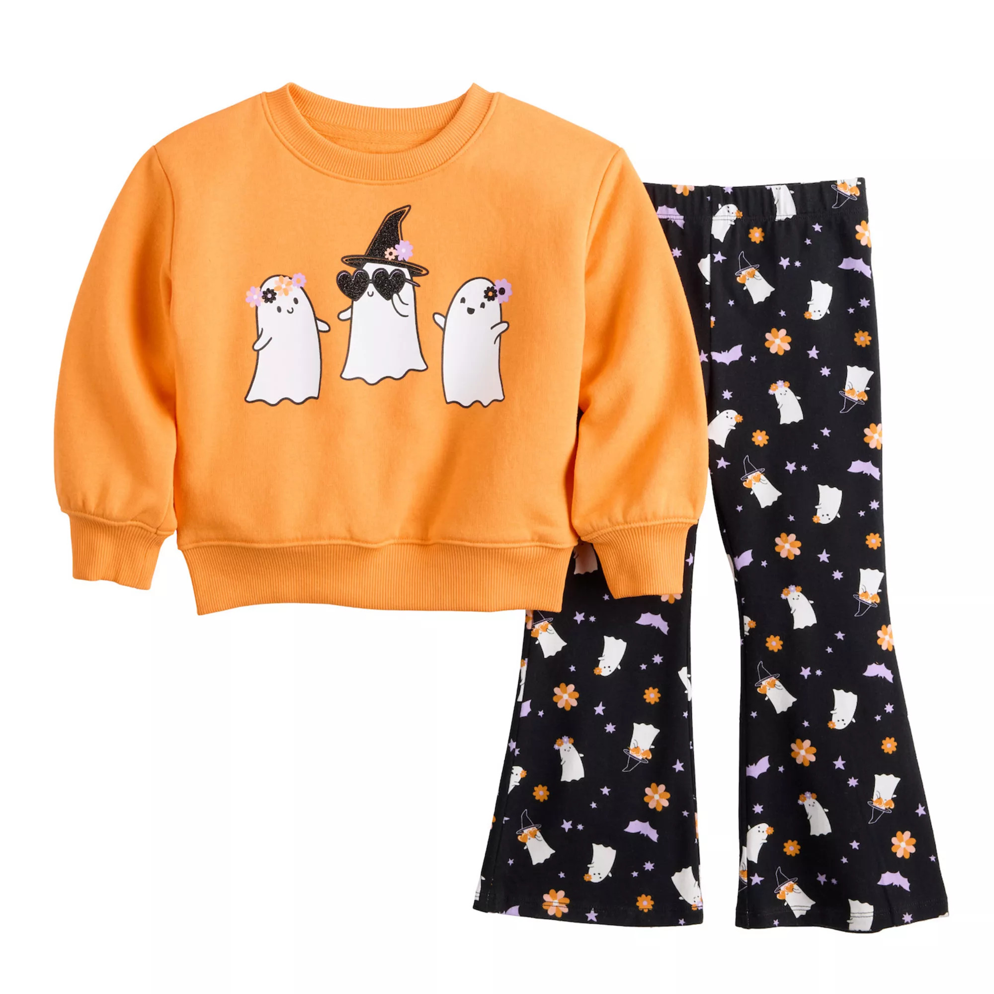 Baby & Toddler Jumping Beans® Boxy Crew Sweatshirt & Flare Pant Set | Kohl's