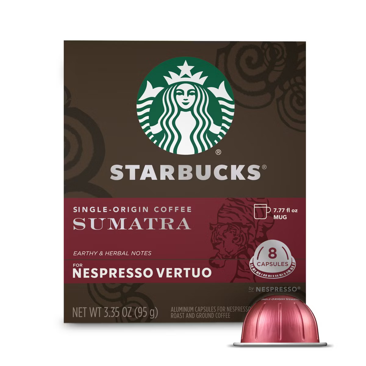 Starbucks by Nespresso Vertuo Line Pods Dark Roast Coffee Single-Origin Sumatra - 8ct | Target