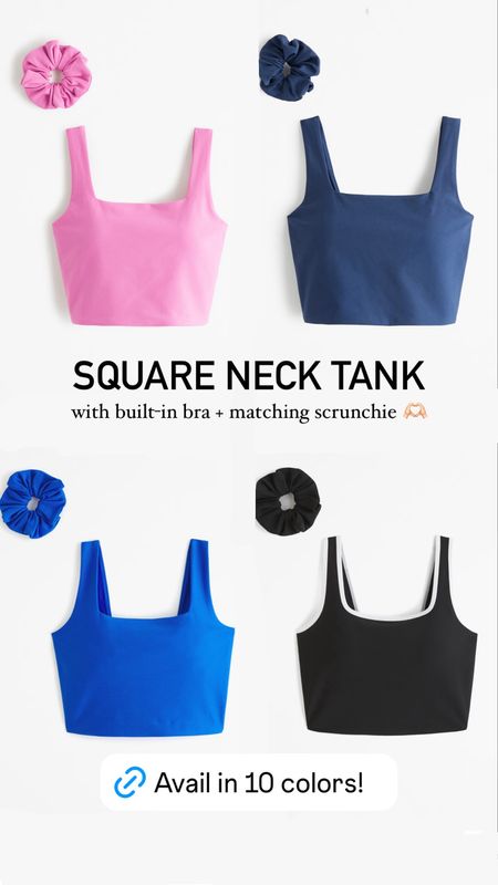 Love this fitted square neck tank activewear top active tank abercrombie ypb top cropped top workout top 

#LTKActive #LTKFitness #LTKFindsUnder50