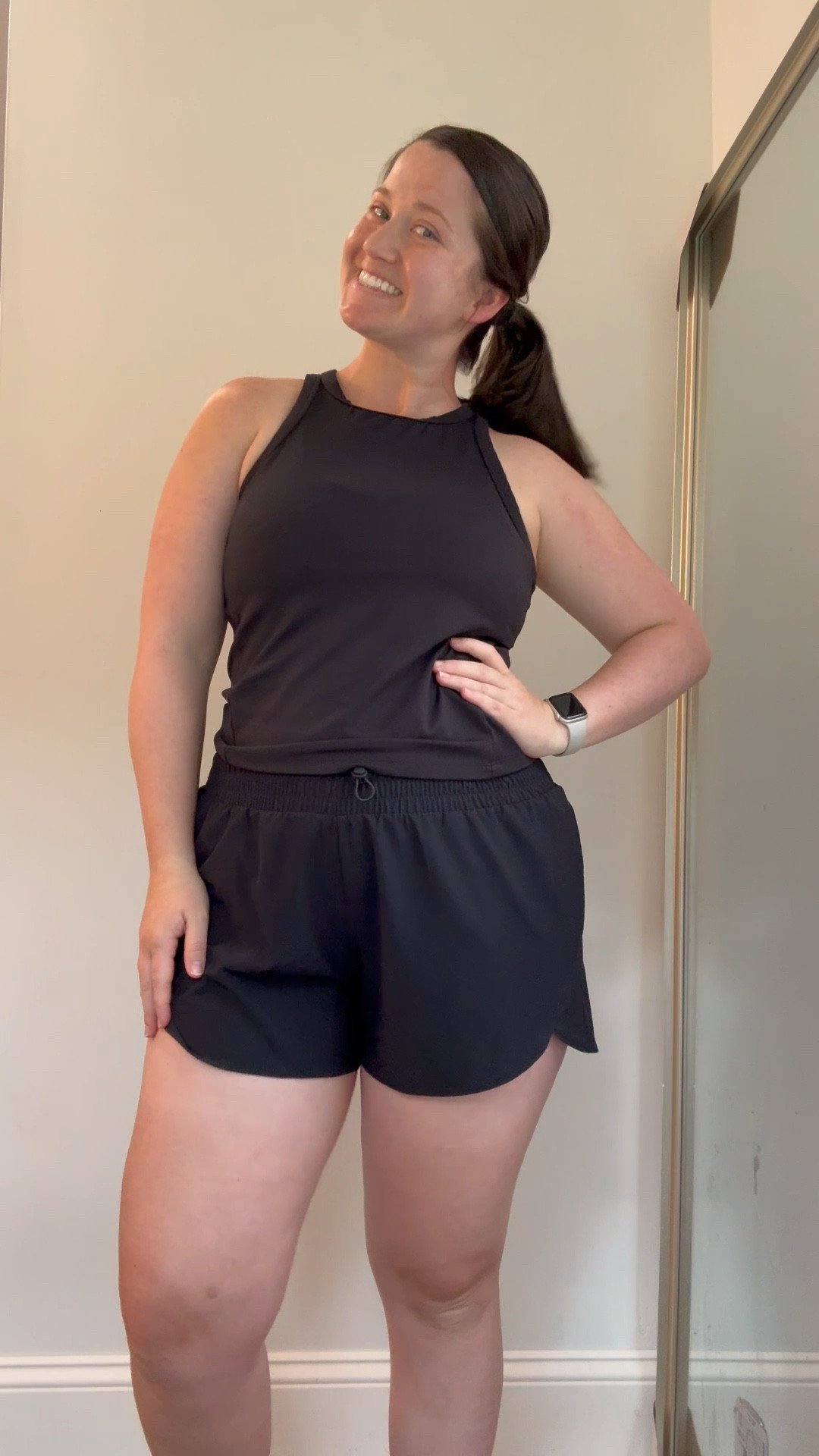 Postpartum outfit I’m loving. Comfy target athletic wear 