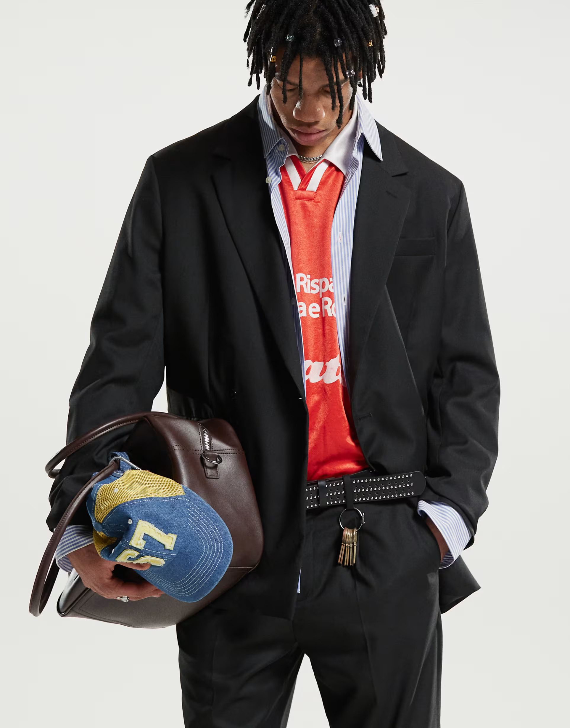 Mango double breasted blazer co-ord in black | ASOS | ASOS (Global)