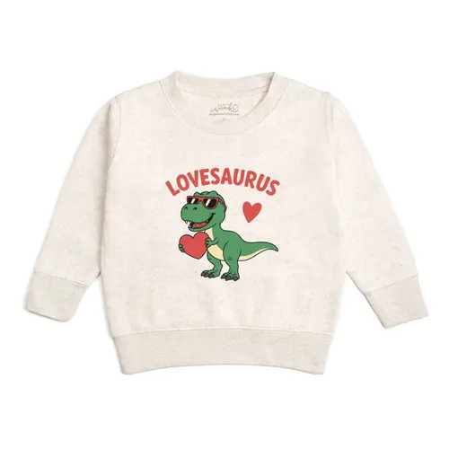 Sweet Wink Lovesaurus Valentine's Day Sweatshirt in Natural at Nordstrom, Size 12 | Nordstrom