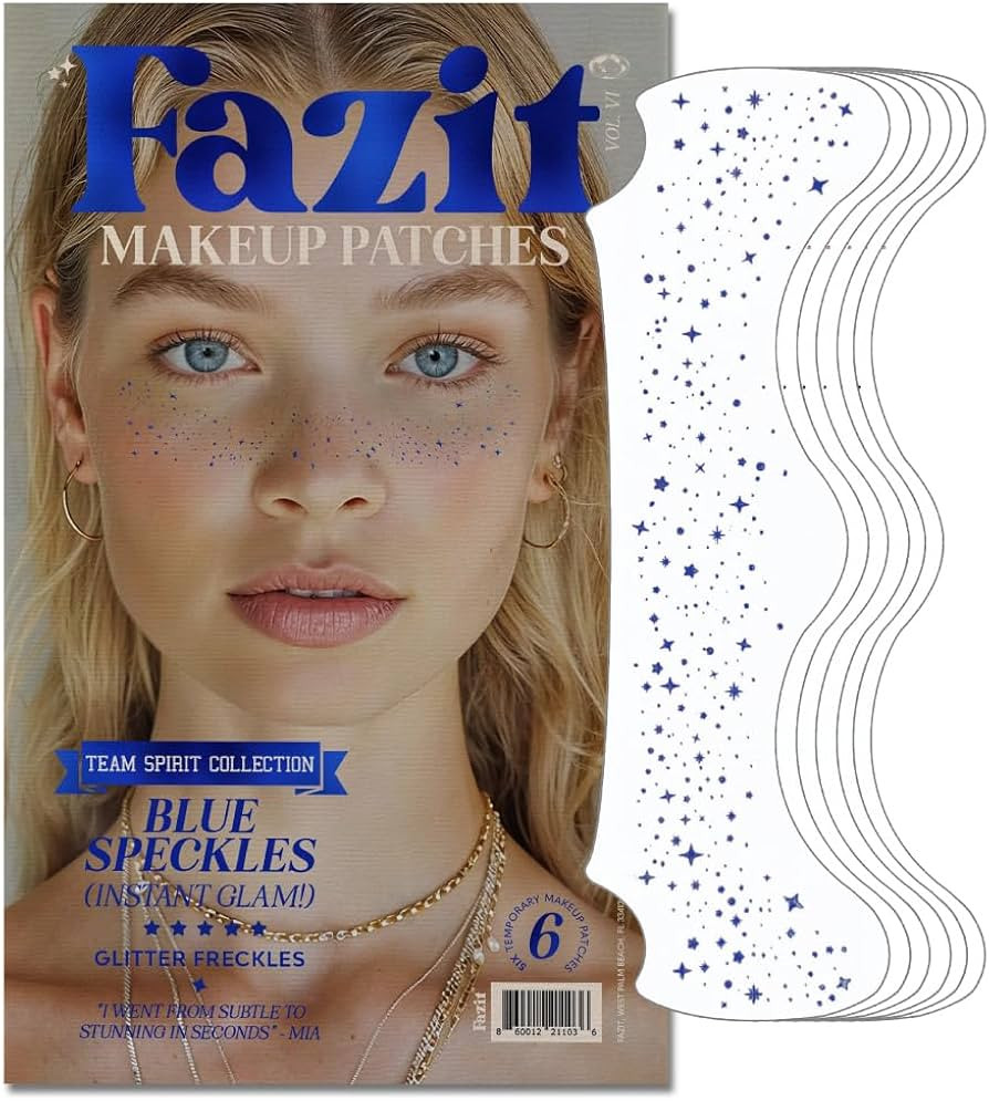 Fazit Makeup Patches - Blue Speckles - Glow Up Make-Up Patches - Cute Glitter Makeup Accessories ... | Amazon (US)