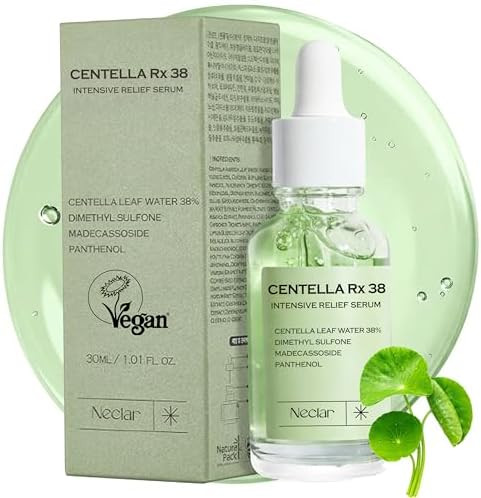 Centella Asiatica Serum Korean - Redness Corrector for Face - 38% Cica Leaf Water and Madecassosi... | Amazon (US)
