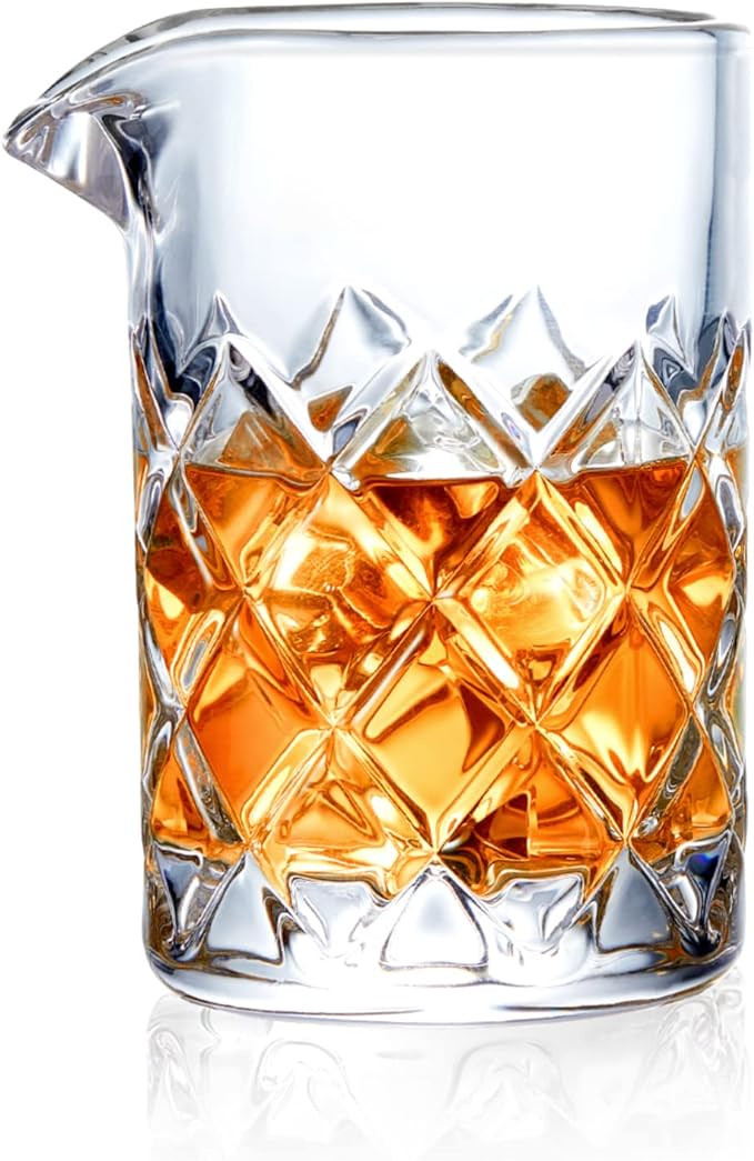 KITESSENSU Bar Cocktail Mixing Glass, Seamless Cocktail Pitcher for Stirred Cocktail with Weighte... | Amazon (US)