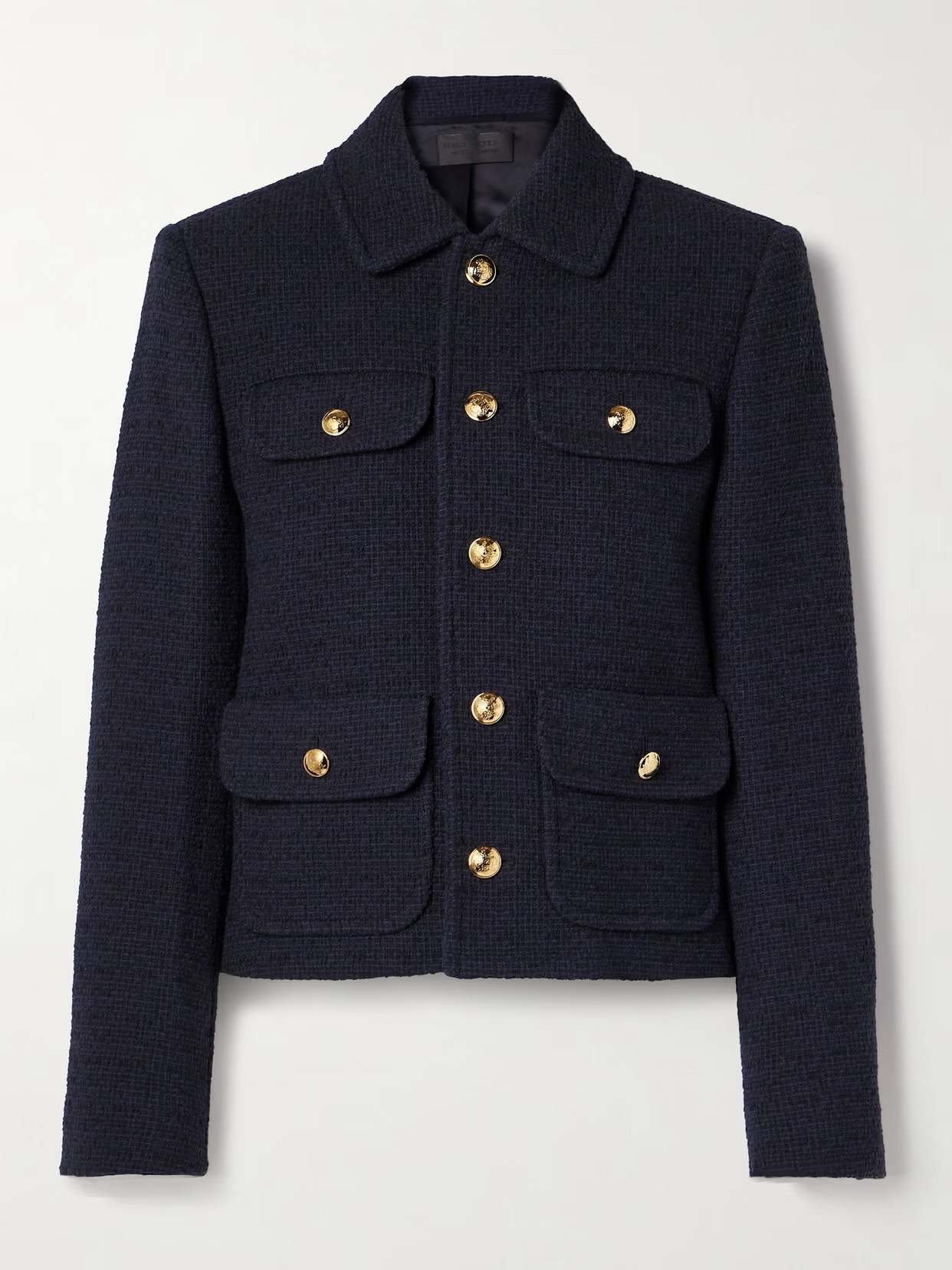 Nili Lotan - Paola Cotton-blend Tweed Jacket - Blue | NET-A-PORTER (US)