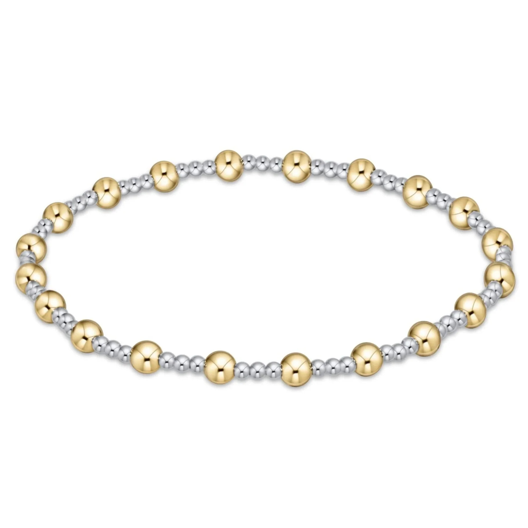 Mixed Metal - Classic Sincerity Pattern Bead Bracelets | The Horseshoe Crab