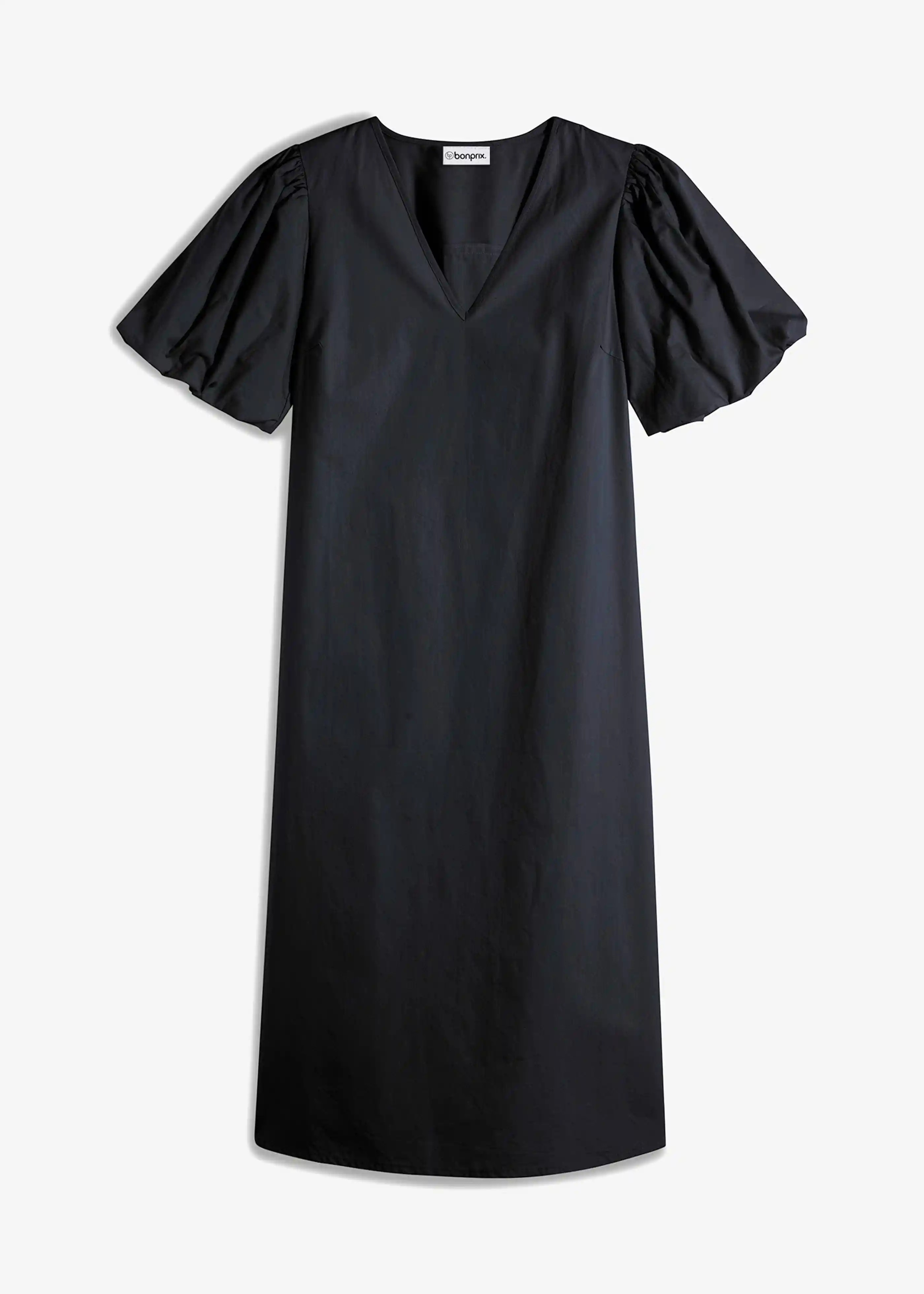 Knieumspielendes Midi-Web-Kleid fällt durch die reine Baumwolle angenehm auf den Körper | Bonprix DE