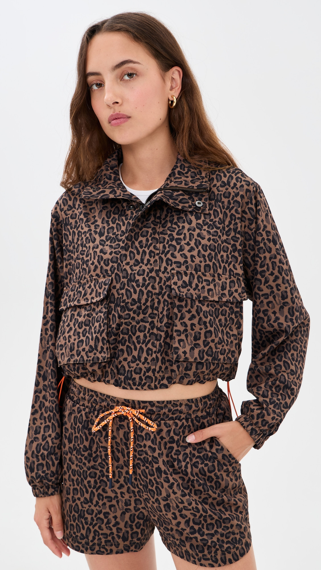 The Upside Ludlow Ace Shell Jacket Leopard XS | Shopbop