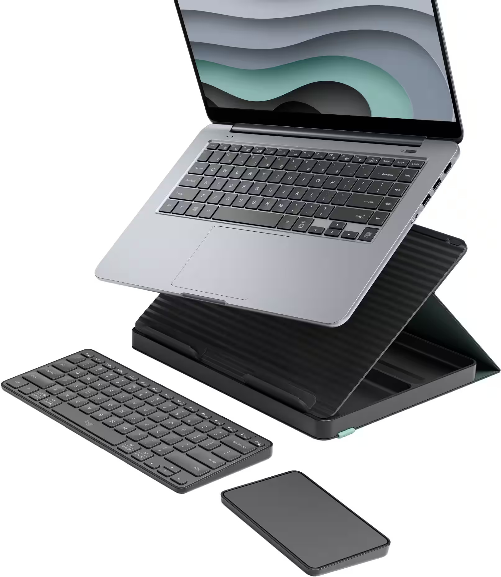 Logitech Casa Pop-Up Desk Work From Home Kit Compact Wireless Keyboard, Touchpad and Laptop Stand... | Best Buy U.S.