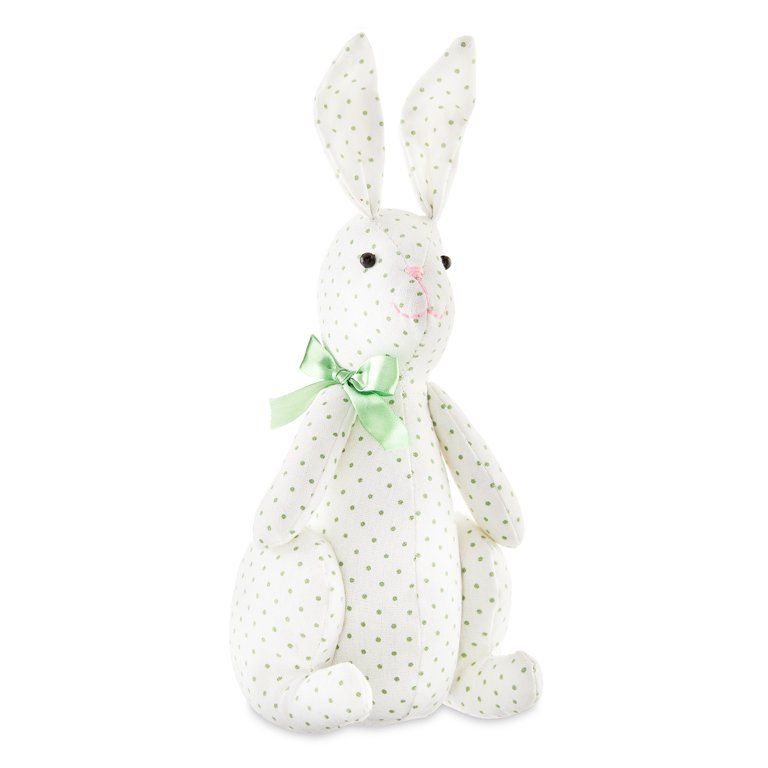 "Way to Celebrate! Easter Fabric Bunny Decor, Green Dots" | Walmart (US)